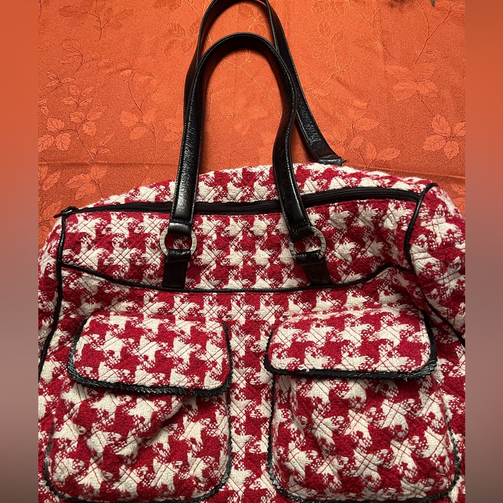 Vera Bradley Travel Bag with Leather Handles